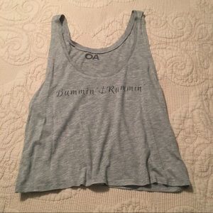 Light heather graphic crop top Size Small